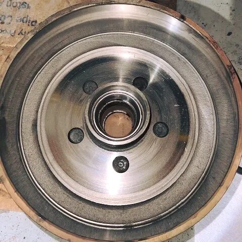 RV brake drum and wheel bearing hub